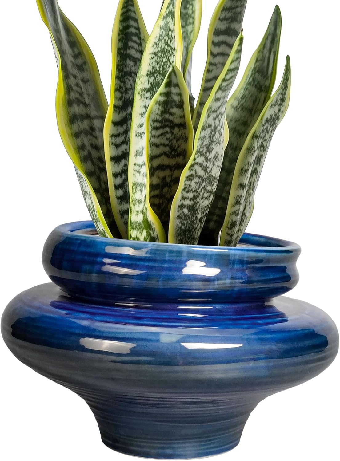 Unique 11 Inch Ceramic Pots for Plants - Decorative Flower Pot