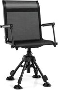 HAPPYGRILL 360 Swivel Hunting Chair - Silent Foldable Blind Seat