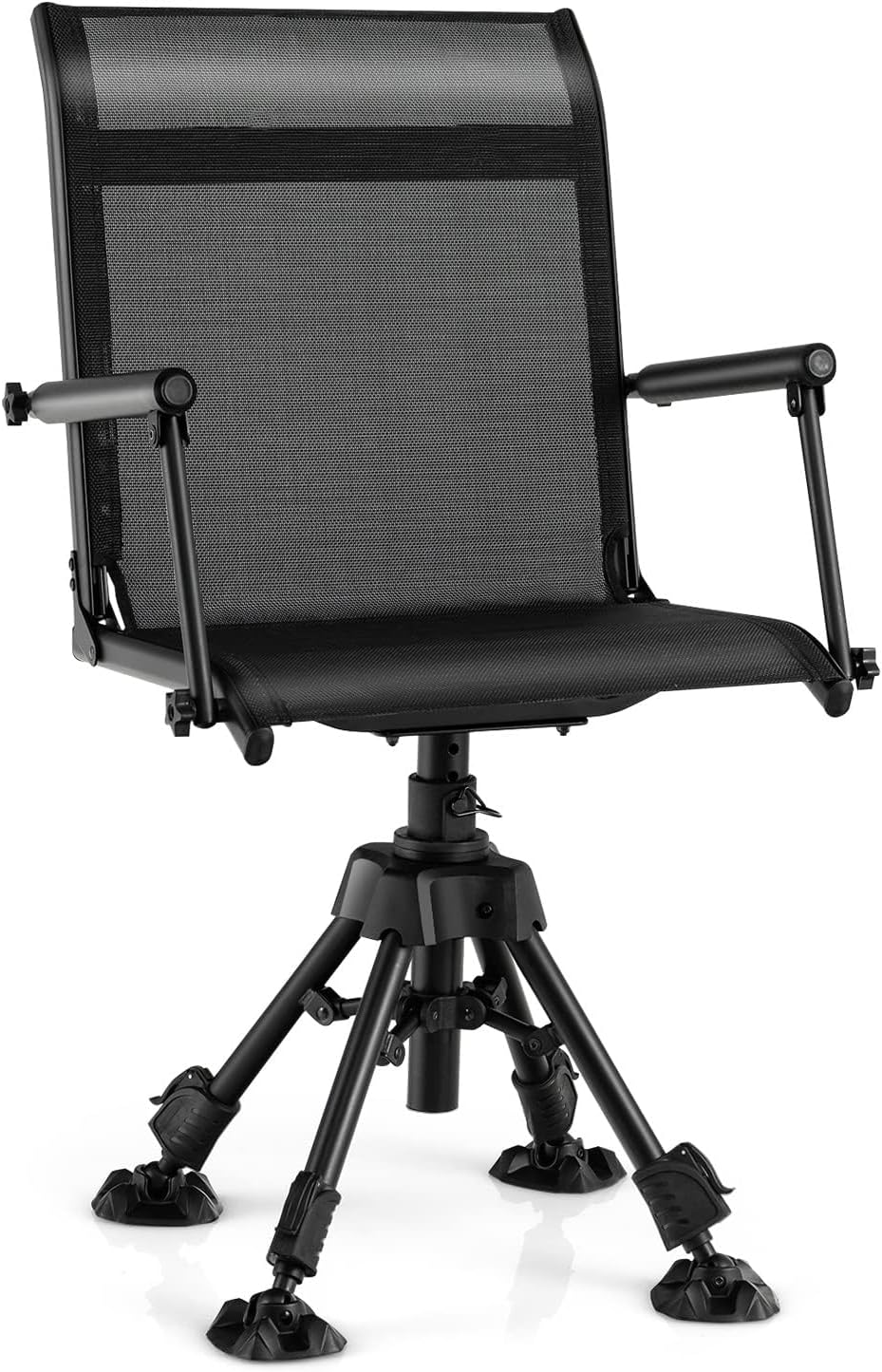HAPPYGRILL Swivel Hunting Chair: Silent, Portable Sniper Seat