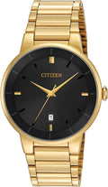 Citizen Quartz Mens Watch Stainless Steel Classic - Timeless Gold Tone