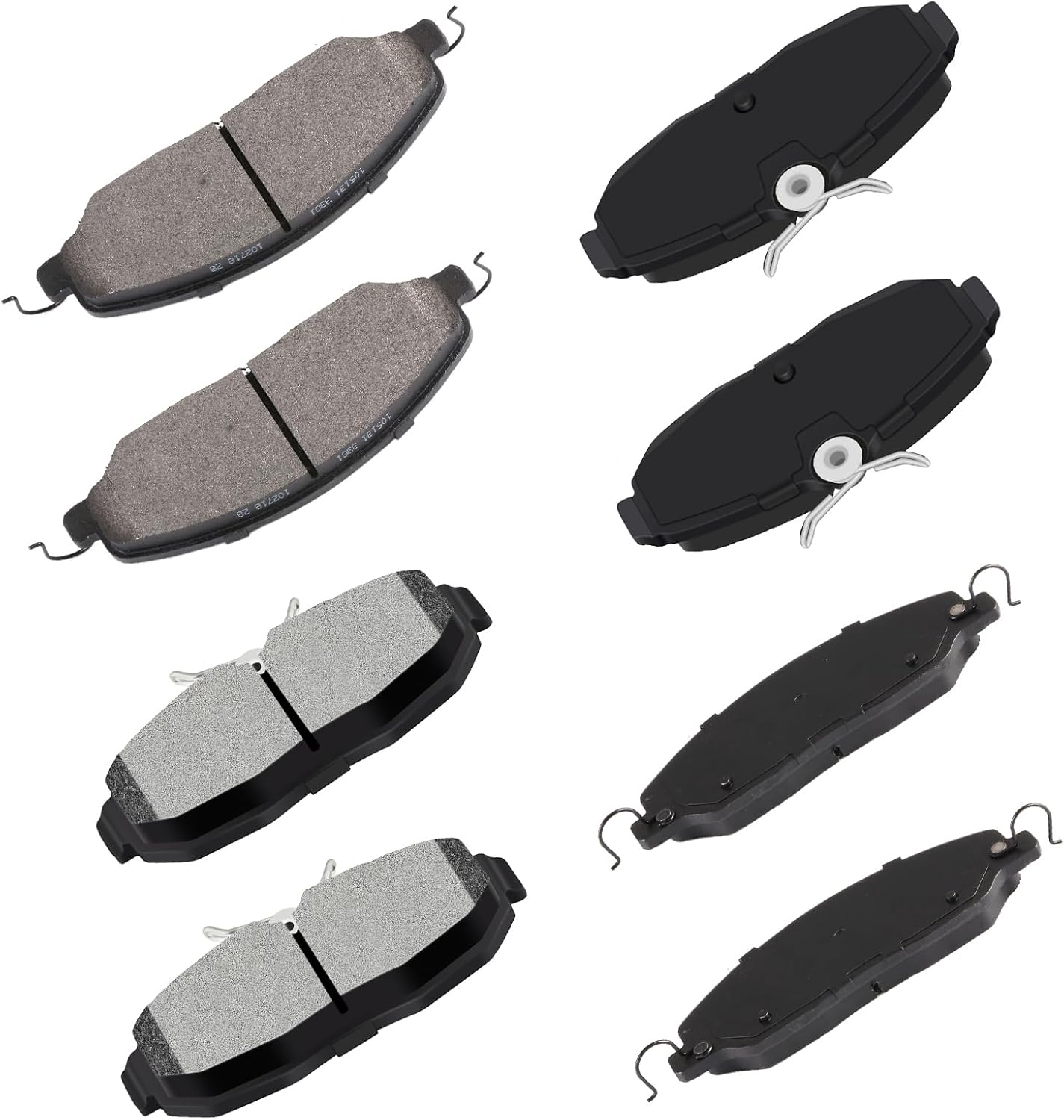 cciyu D1081 D1082 Front Rear Ceramic Brake Pads Kits for Mustang