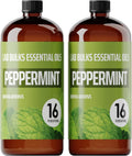 Peppermint Essential Oil 16 oz 2-Pack - Bulk Peppermint Oil for Home