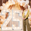 4FT Marquee Light Up Numbers 25 - Warm White Big Party Backdrop