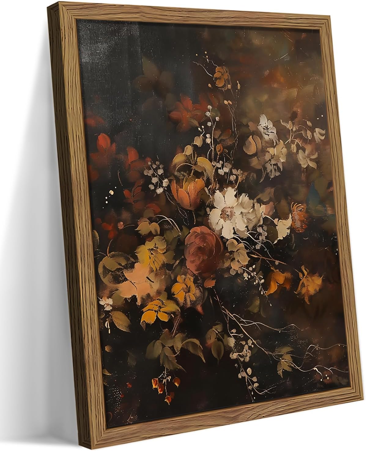 Moody Vintage Floral Wall Art for Elegant Home Decor
