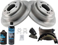 Rear Brake Pad & Rotor Kit with Parking Shoes - Complete DIY Kit