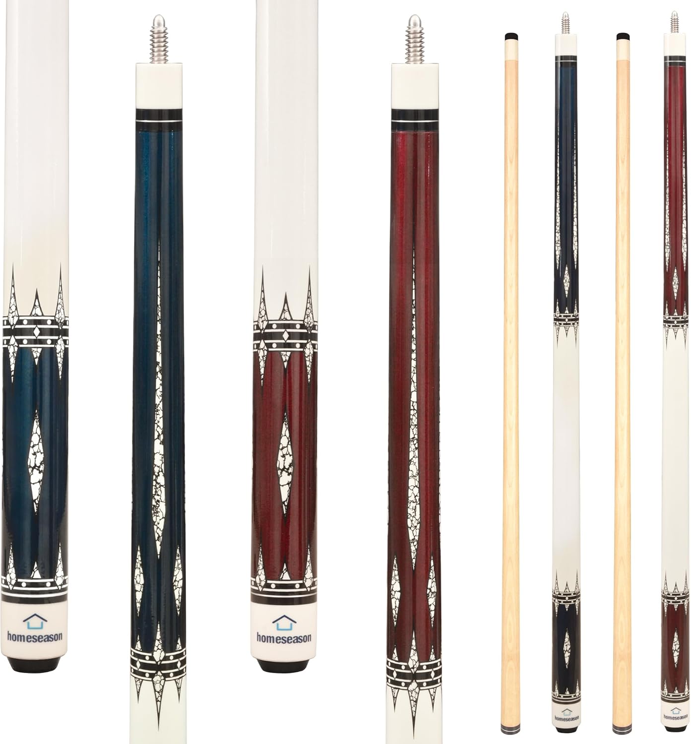 58 Inch Pool Cue Stick with 13mm Tip for Beginners and Home Use