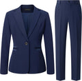 Chic Women's 2 Piece Blazer and Trouser Set for Office Wear
