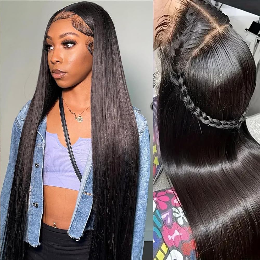 30 Inch Straight Lace Front Wigs Human Hair for Natural Look