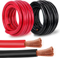 4 Gauge Battery Cable Copper Wire 25FT Red + 25FT Black - Flexible OFC