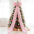 Giant Bow Tree Topper 75x18 in Satin Bow - Statement Decor