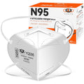 N95 Mask NIOSH Approved 60-Pack - Universal Fit, Individually Wrapped
