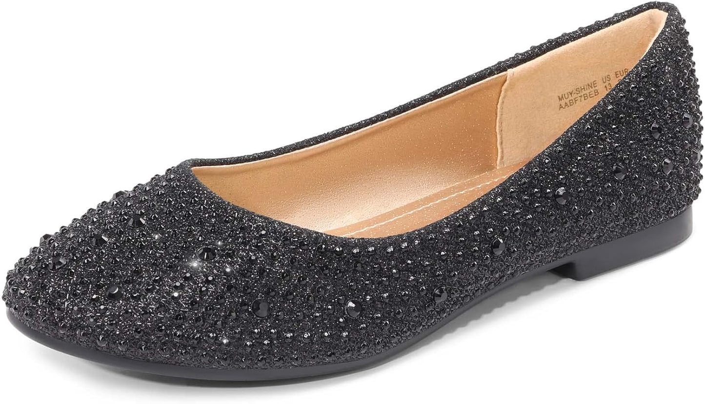 DREAM PAIRS Girls Dress Shoes Slip on Ballerina Flats for Parties
