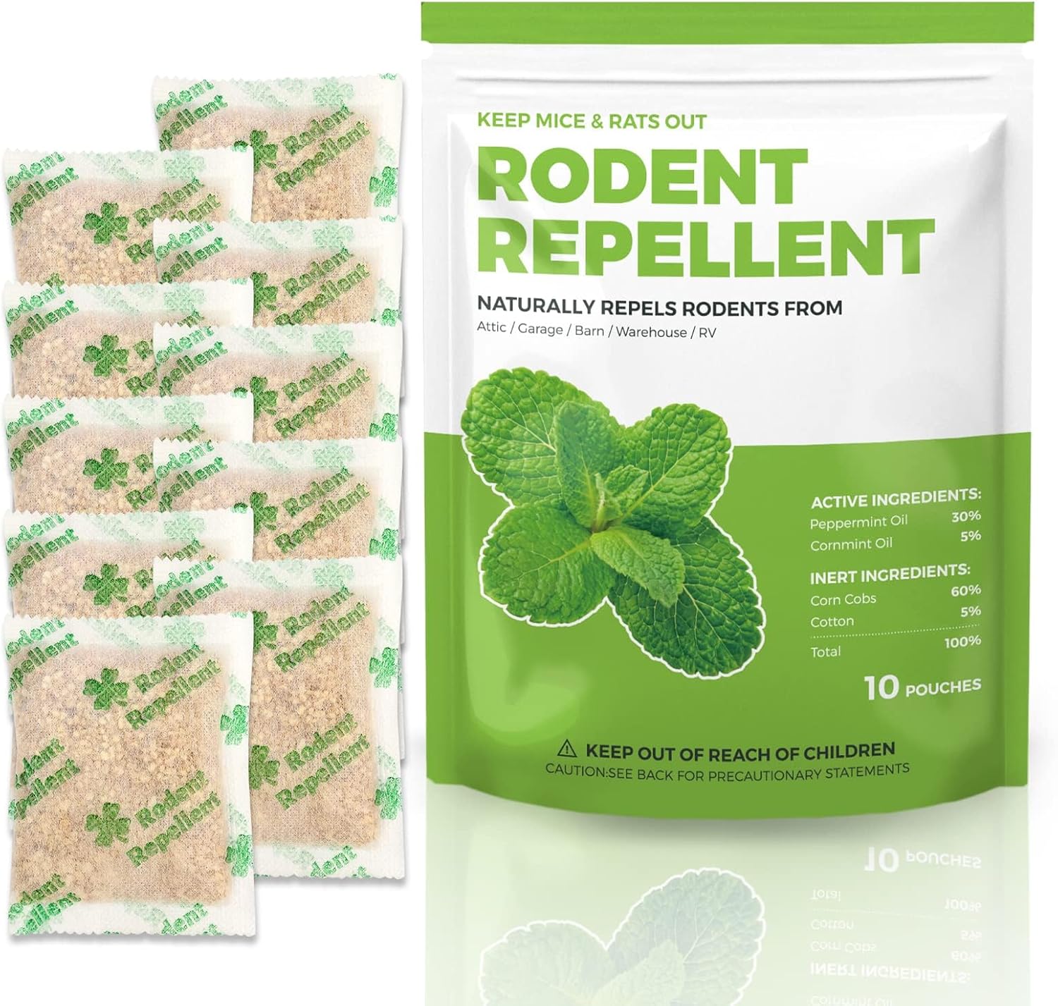 Extra-Strength Peppermint Mice Repellent - 10 Pack