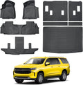KUST Floor Mats Cargo Mat Set for 2021-2025 Suburban & Yukon XL