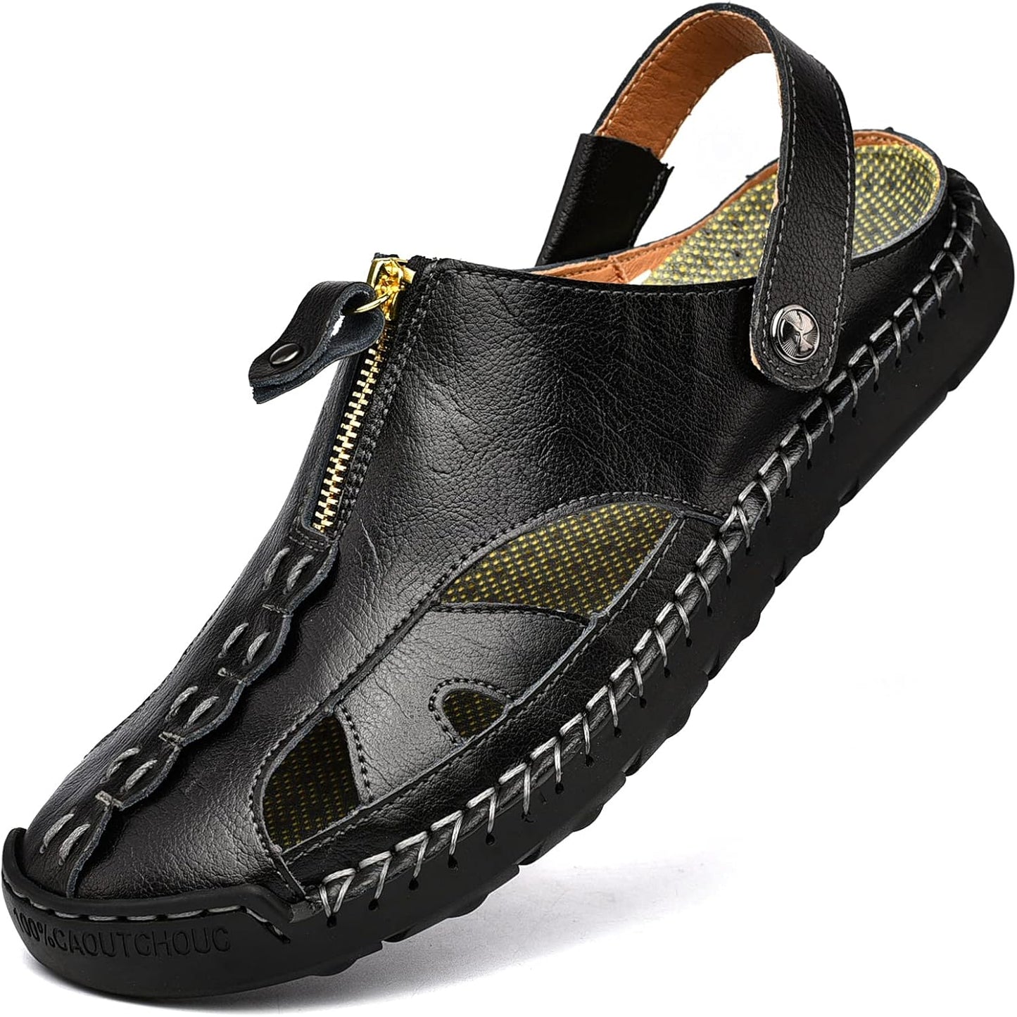 Shaire Men'S Sandals Outdoor Leather Closed Toe Beach Shoes Review