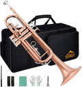 EASTROCK Bb Trumpet Standard Trumpet Set - Classic Tone for Beginners