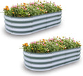 Gardmax 2 Pack Galvanized Raised Garden Bed - Durable 4x2x1 ft Planter