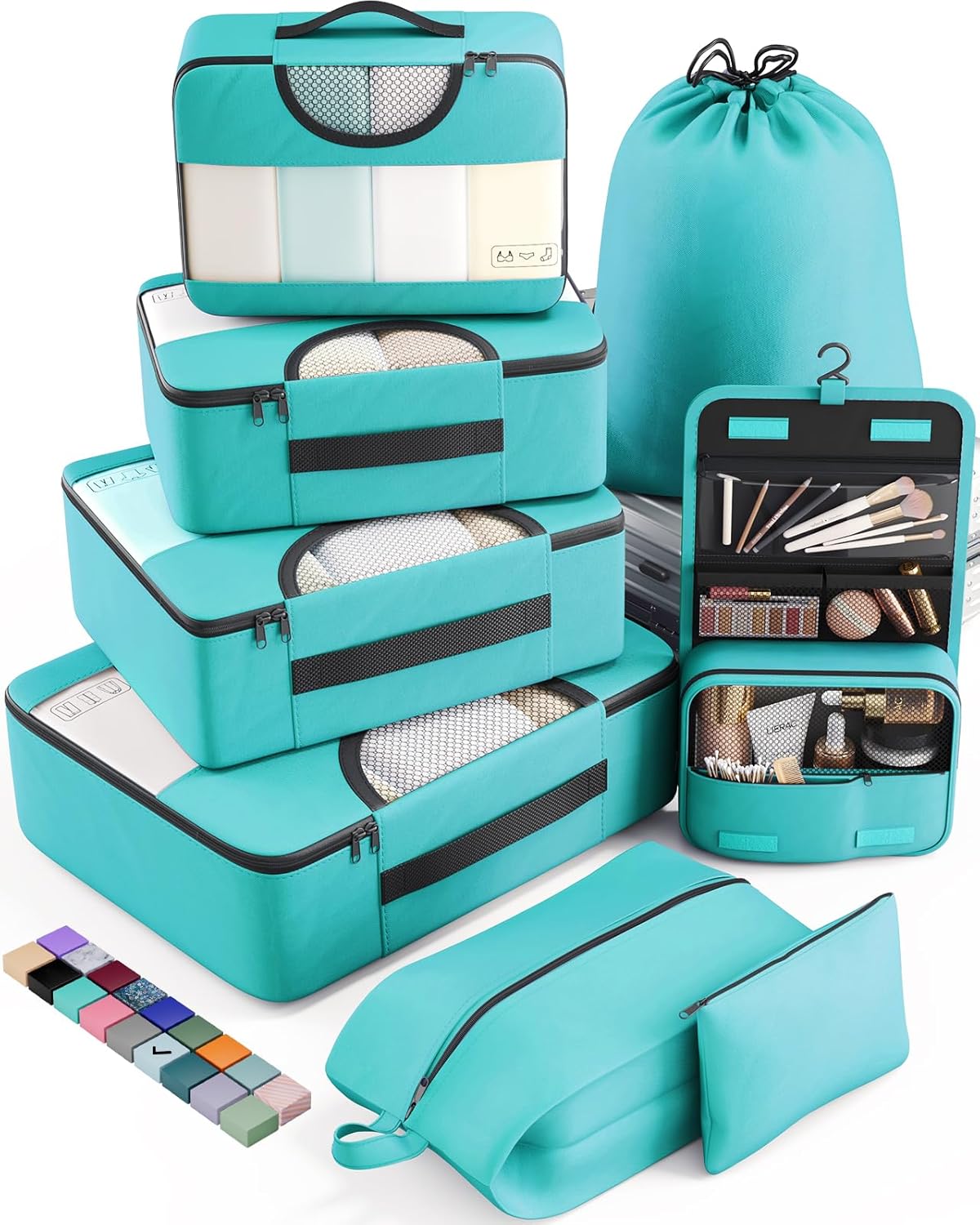 Veken 8pc Kids Packing Cubes Set - Organize Travel in Style!