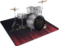 5.3ft x 6.6ft Drum Mat Drum Carpet - Non-Slip, Thick Woven Drum Rug