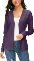 Long Sleeve Open Front Knit Cardigan Sweater - Casual Layering