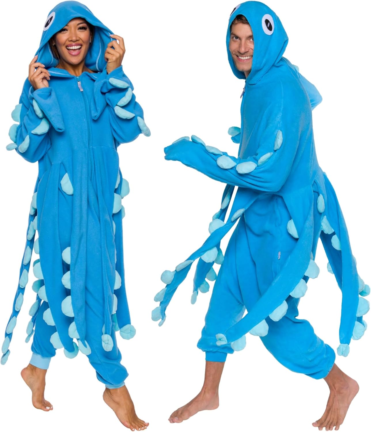 Funziez! Sea Creatures Octopus Onesie for Adults - Cozy Costume