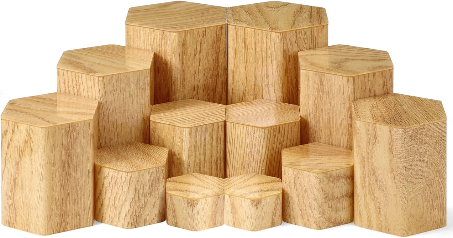 Hexagonal Jewelry Display Risers for Elegant Showcasing