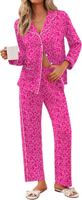 Ekouaer Pajamas for Women Set Button Down Long Sleeve Pants - Soft