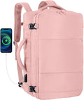 Carry On Travel Backpack Expandable 40L Personal Item - Pink