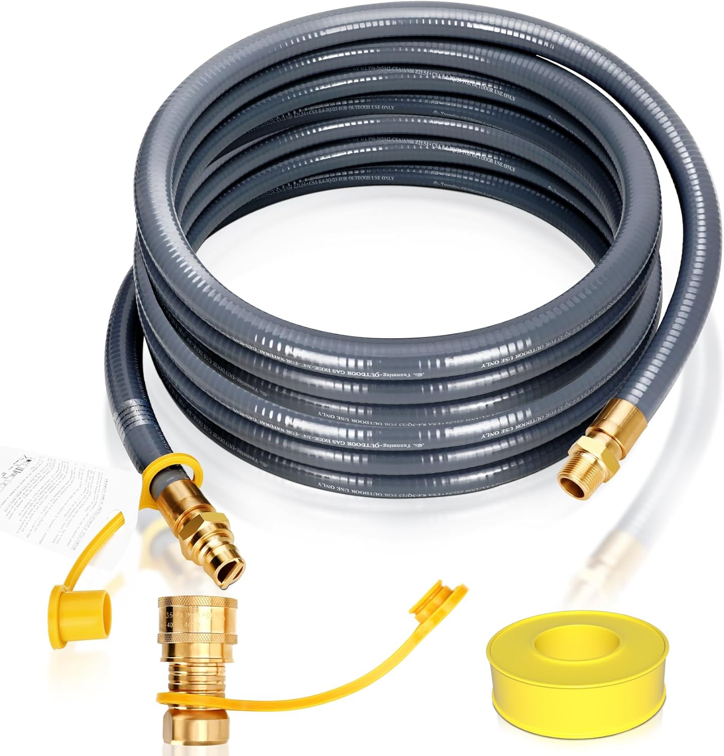 3/4in Natural Gas Hose for Generators and Outdoor Appliances
