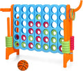Giant 4-in-A-Row Jumbo Game with Hoop and Ring Toss - Family Fun
