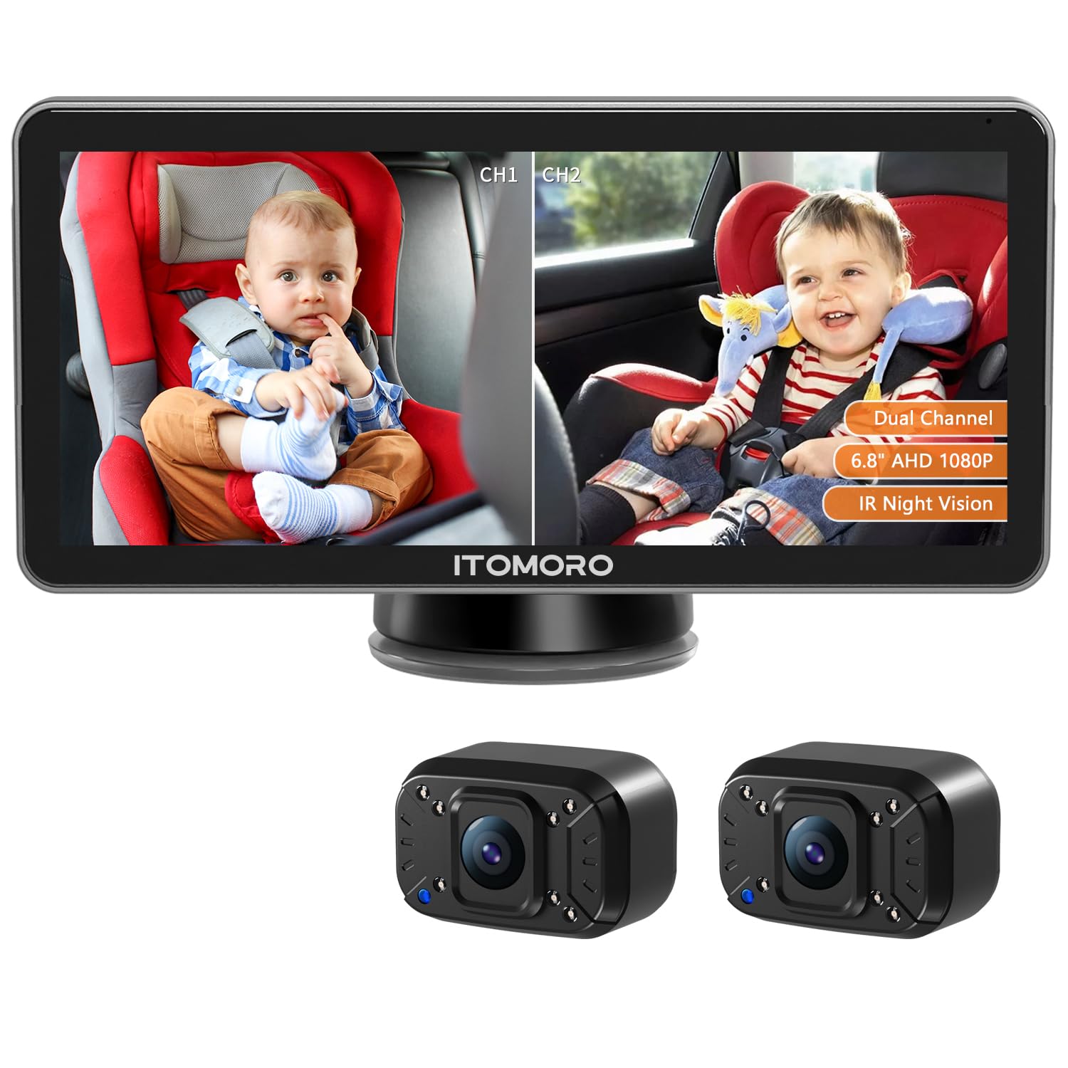Itomoro Dual-Camera Baby Monitor - Clear Night Vision