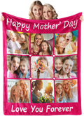 Personalized Photo Blanket for Mom - Soft Custom Throw Gift