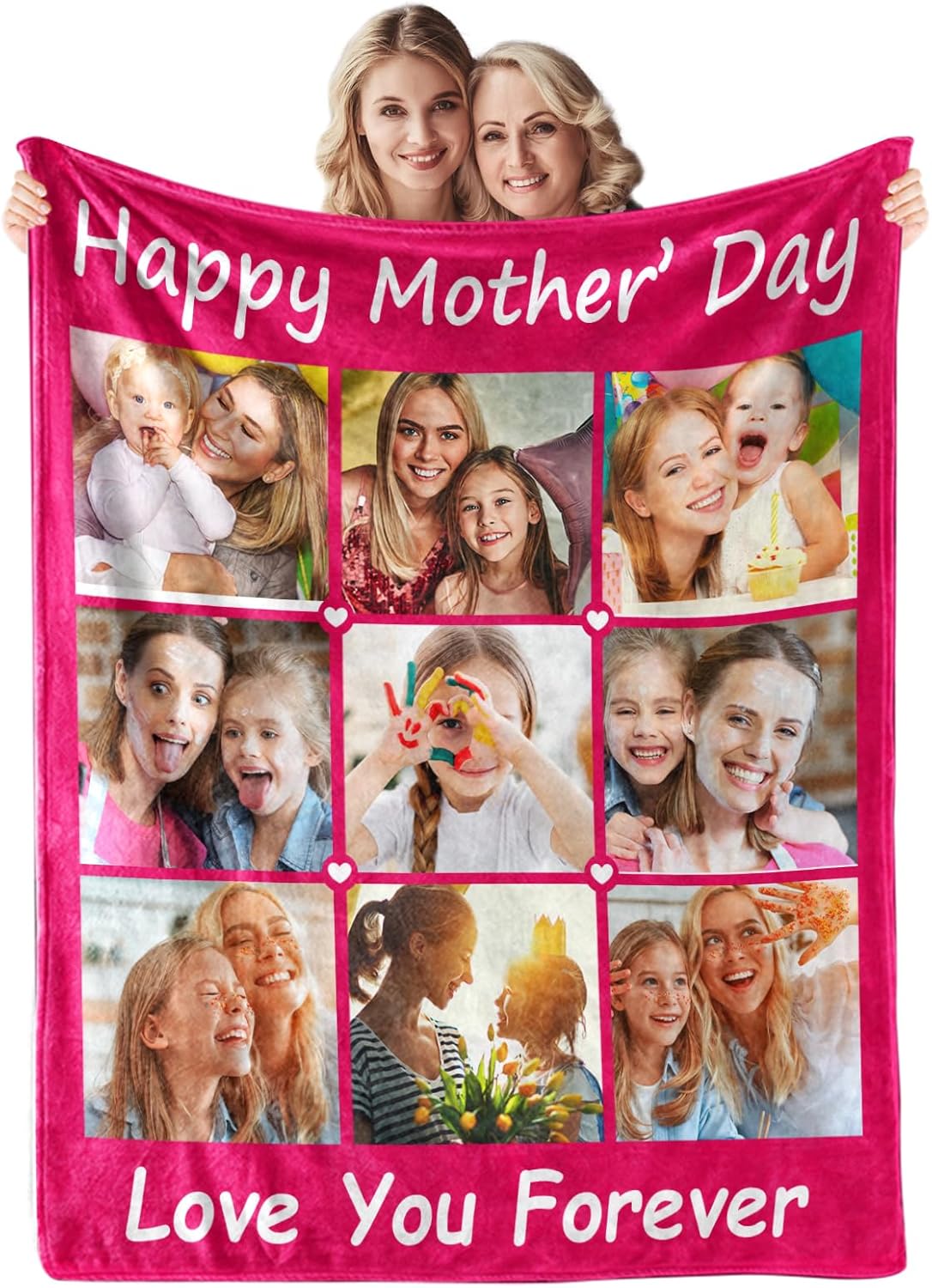 Custom Photo Throw Blanket Gifts for Mom and Loved Ones