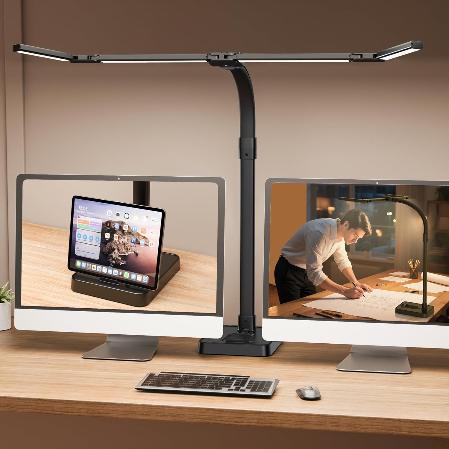 LED Desk Lamp for Home Office with Flexible Gooseneck Design
