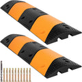 VEVOR Rubber Speed Bump 42in 2-Channel Pack - Heavy-Duty Cable Cover
