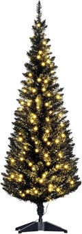 Pre-Lit Slim Noble Fir 5 ft Pencil Christmas Tree - Warm White LEDs