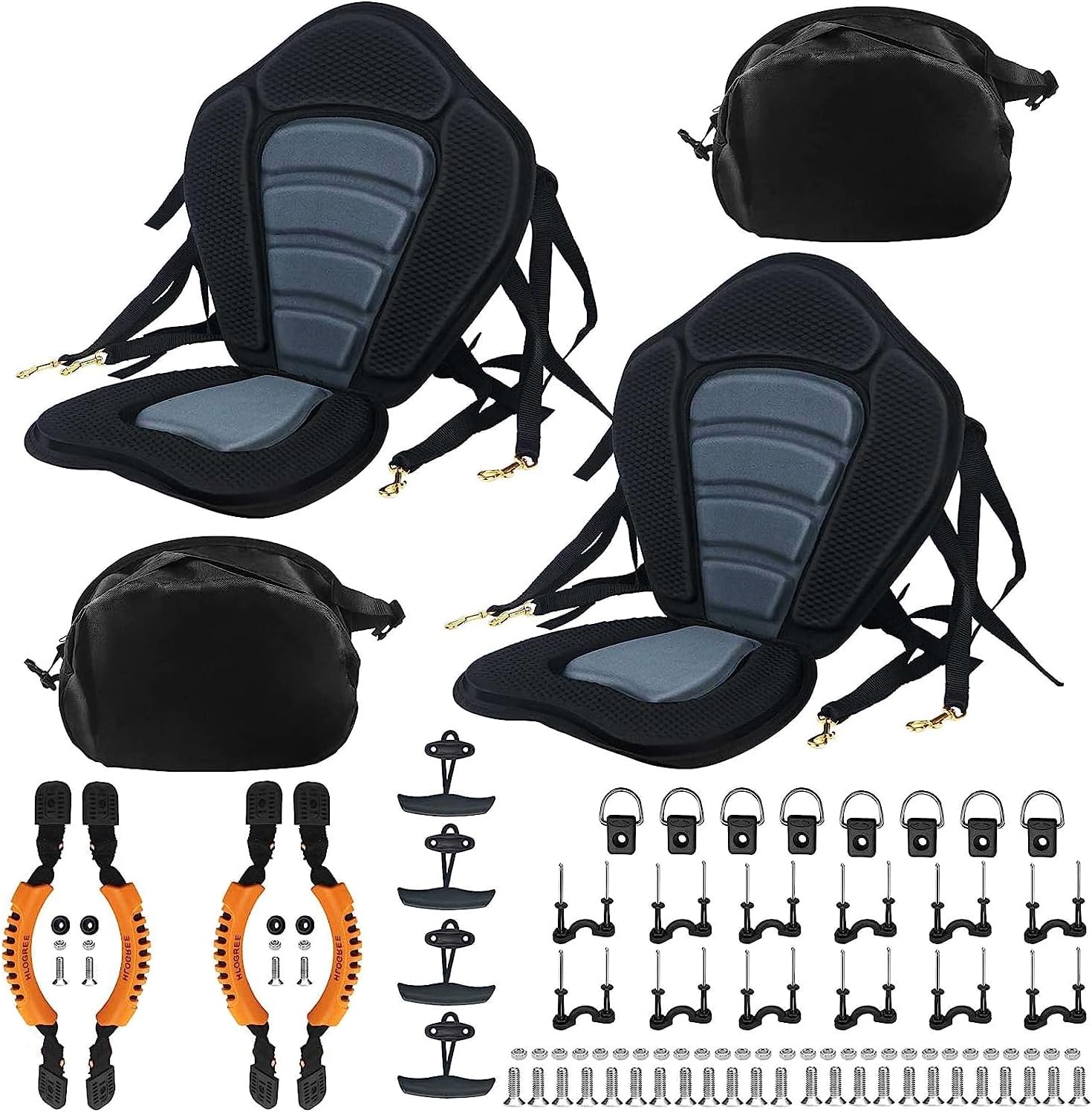 Deluxe Padded Kayak Seats with Back Support for Comfort