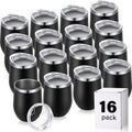 16 Pack Stainless Steel Wine Tumblers 12 oz Insulated Vacuum Wine Cup
