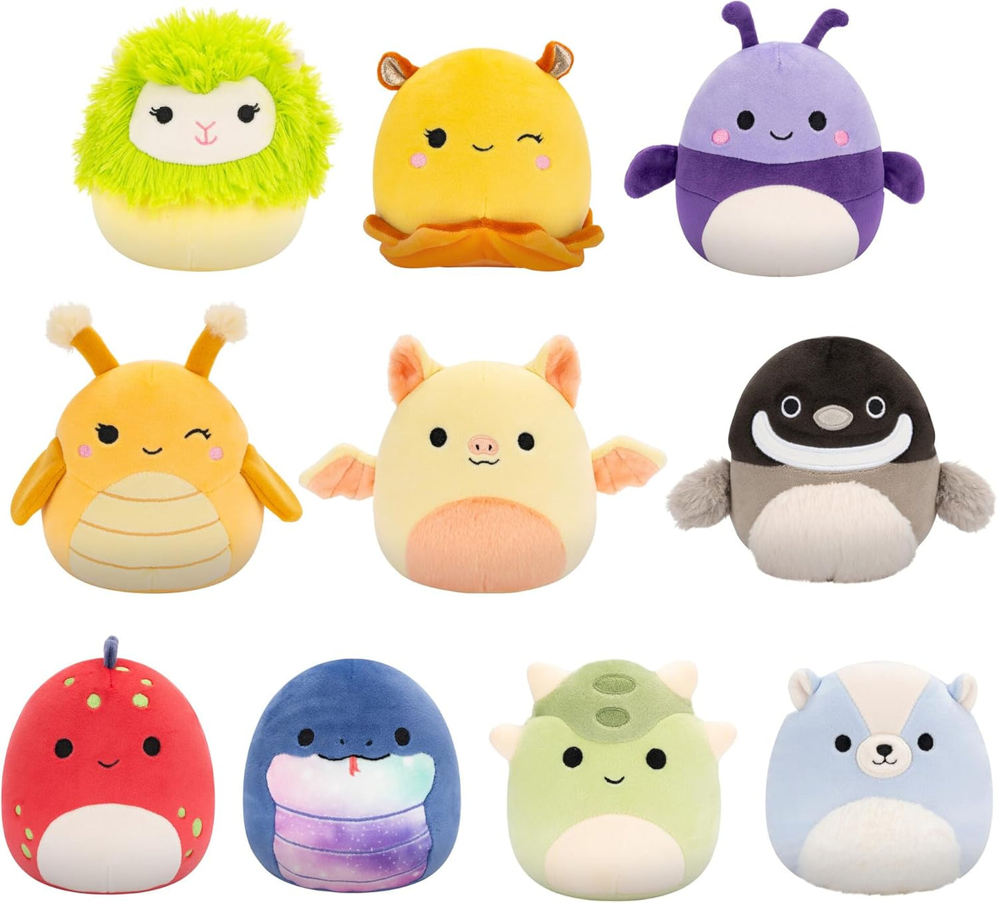 Squishmallows Original 5-Inch 10-Pack of Adorable Plush Toys