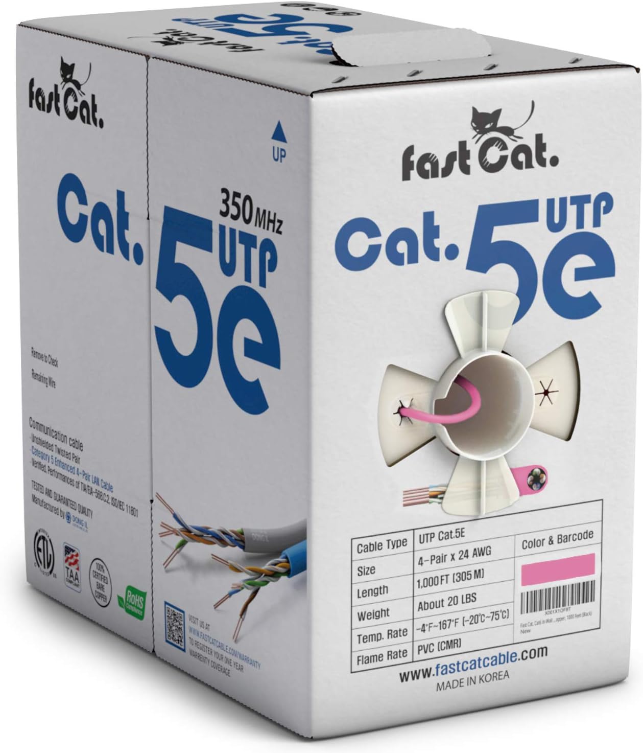 fast Cat 1000ft Cat5e Ethernet Cable for High Performance Networking