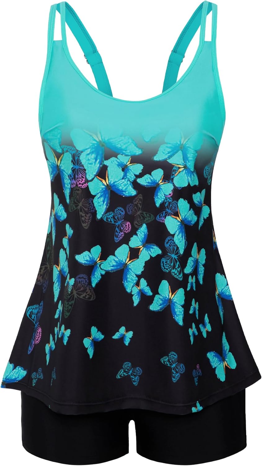 Arolina Tankini Swimsuits for Women with Tummy Control Design