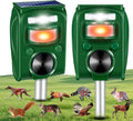 Solar Animal Repellent 2 Pack Ultrasonic Outdoor - Motion Sensor