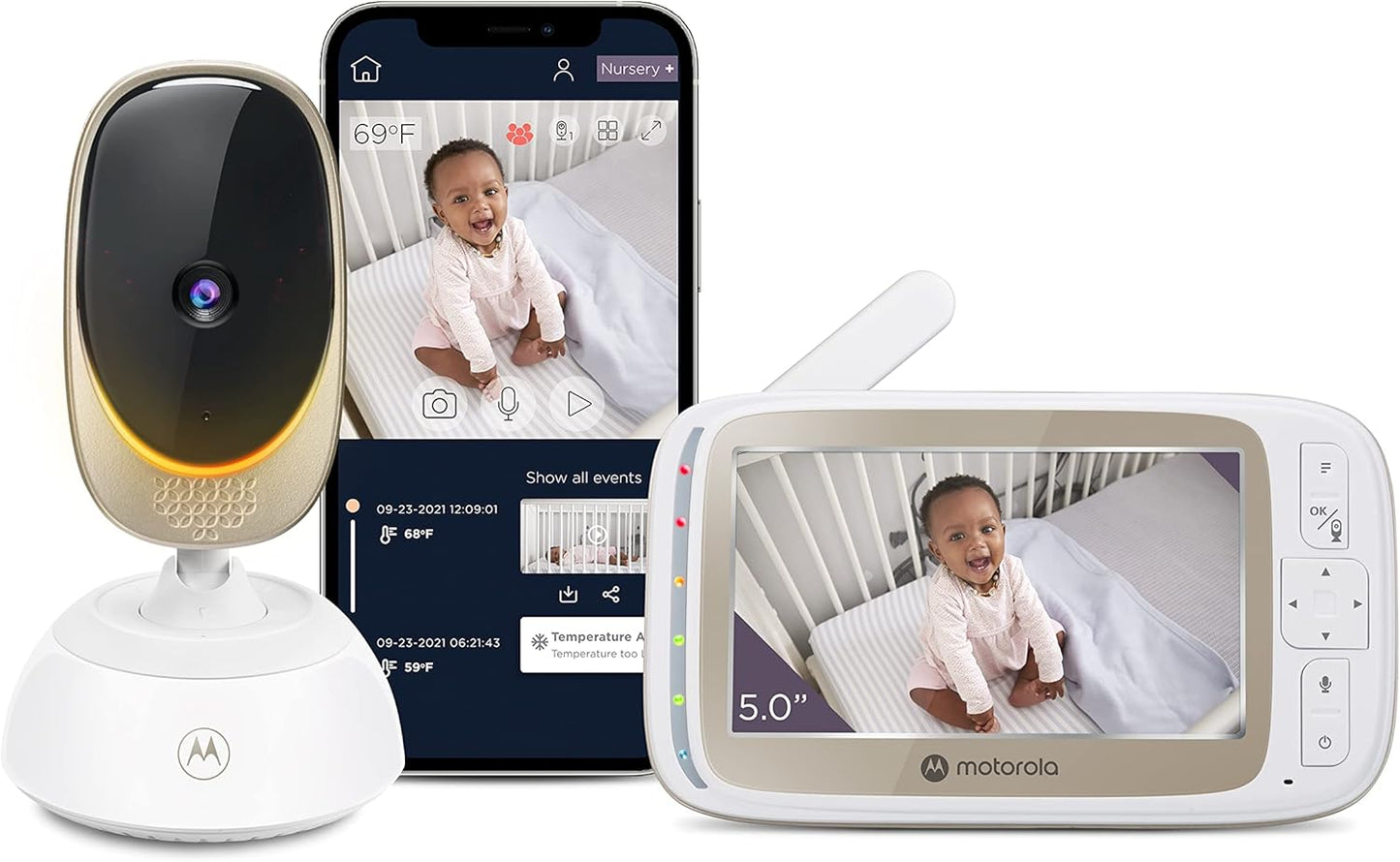 Motorola WiFi Baby Monitor - HD Video, 2-Way Audio, Remote Pan & Zoom
