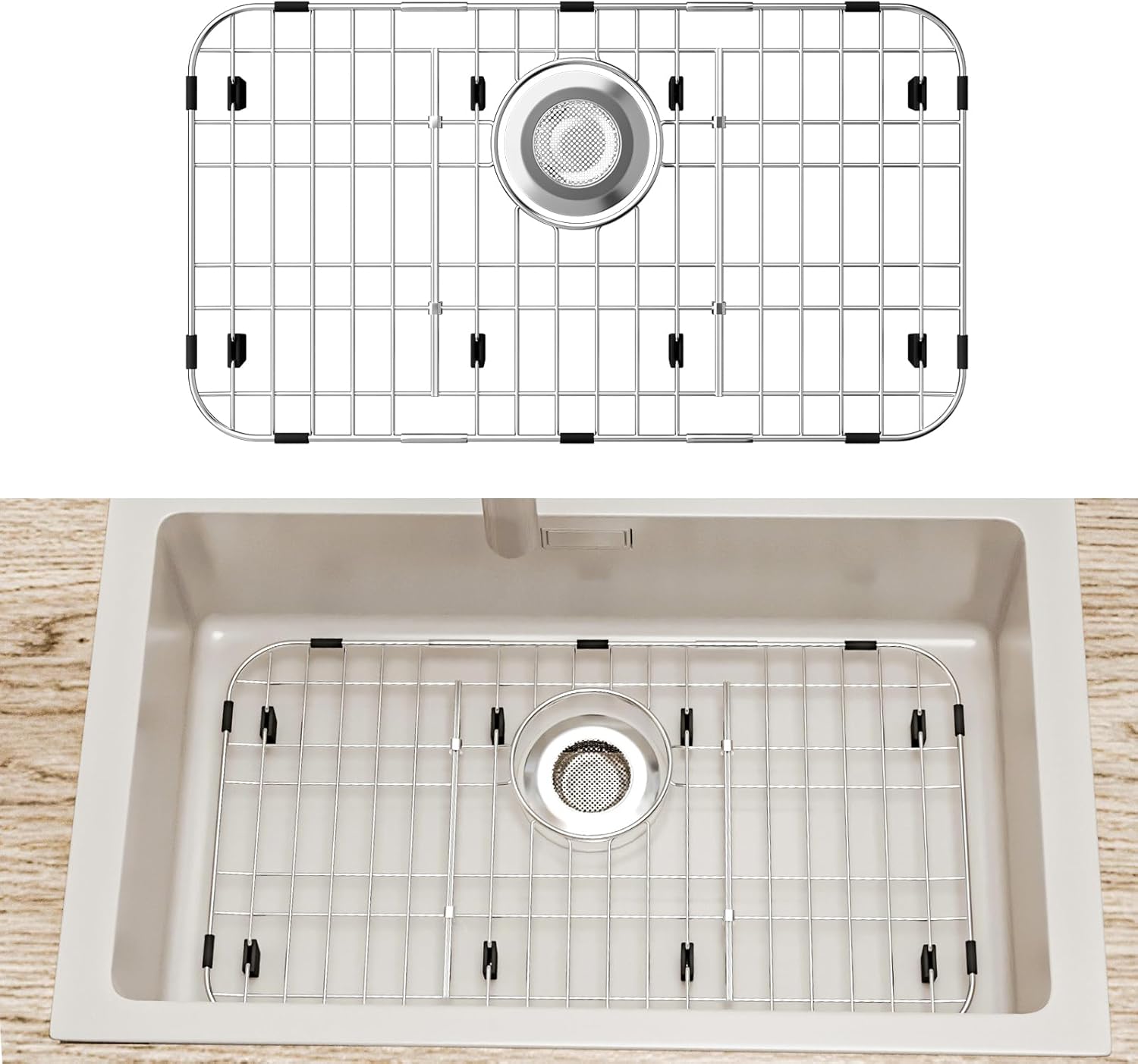 23 x 13 Stainless Steel Sink Grid for Kitchen Sink Protection