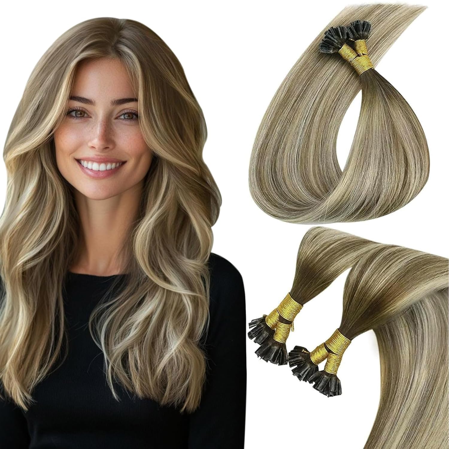 U Tip Hair Extensions Human Hair for Volume and Style Boost