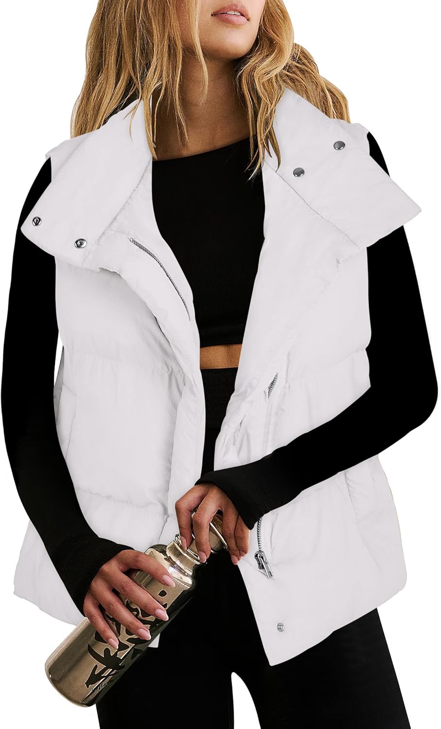 Lightweight Quilted Puffer Vest for Women - Winter Warm Jacket