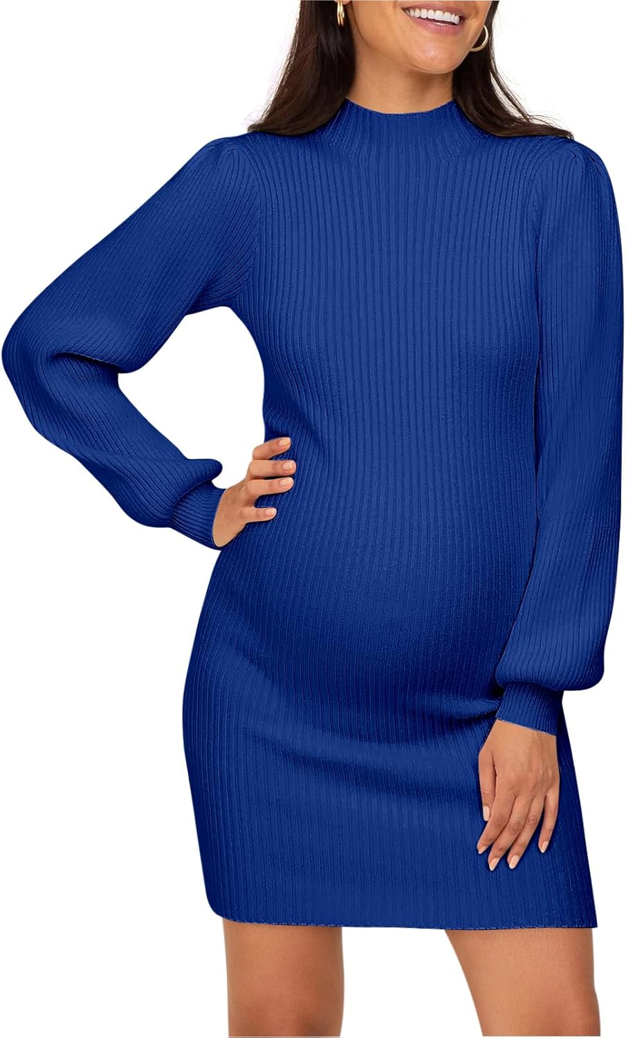Lueluoye Maternity Sweater Dress for Stylish Pregnant Women