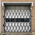 Folding Security Door 87in H x 85in W Accordion Gate - Heavy Steel