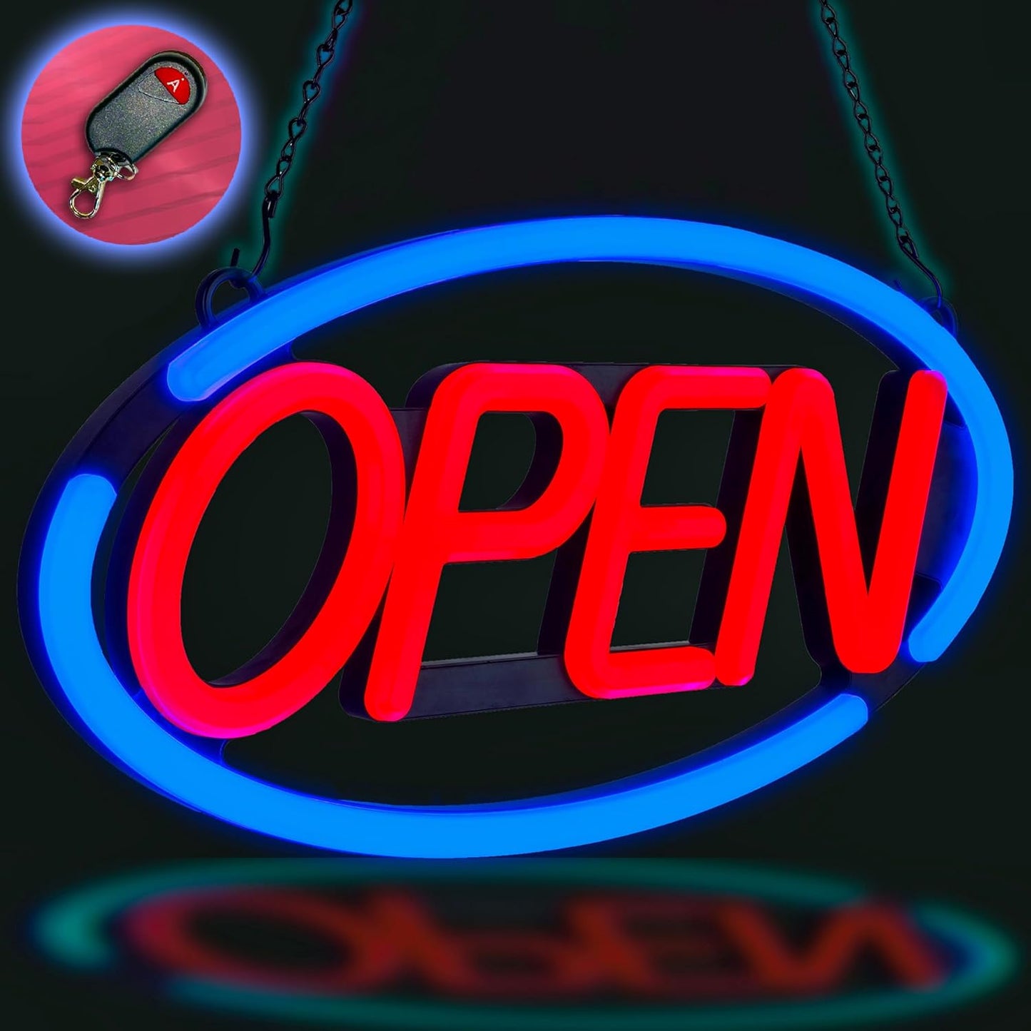 Large Bright LED Open Sign for Business - Eye-Catching Neon Style
