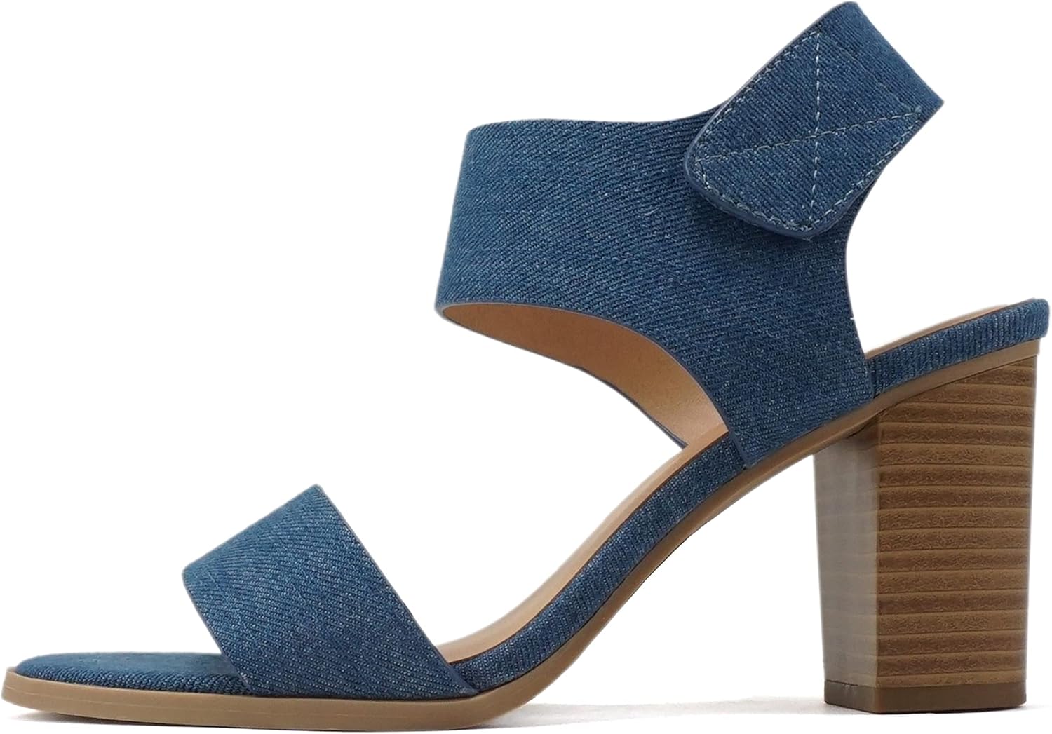 Soda Wait-A Women Open Round Toe Chunky Heel Dress Sandals